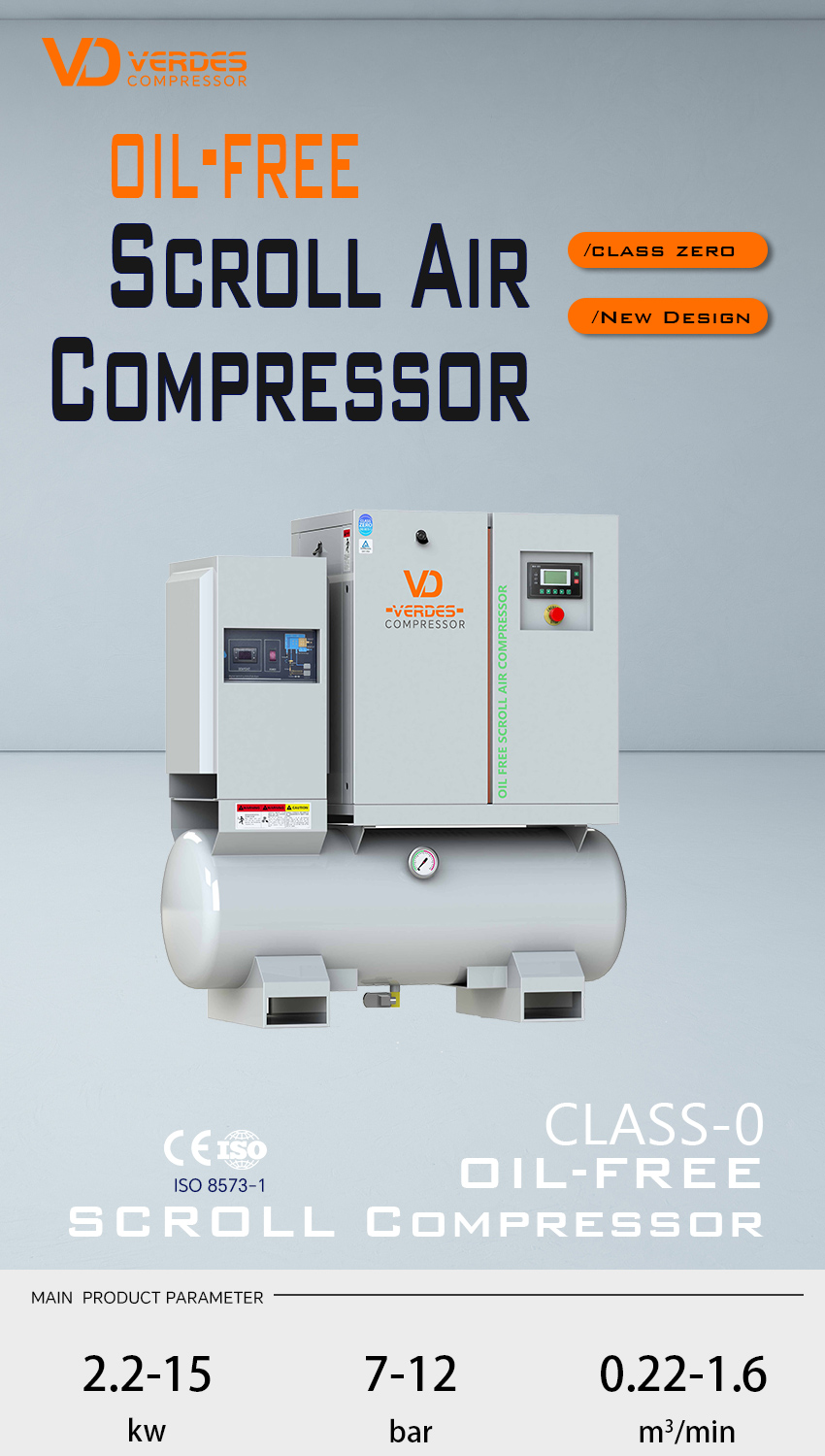 Oil Free Scroll Air Compressor with Dryer Tank(图1)
