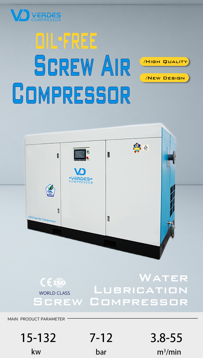 Oil Free Water Lubrication Screw Air Compressor(图1)